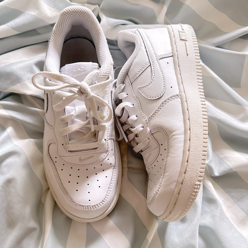 White Nike Air Force ones